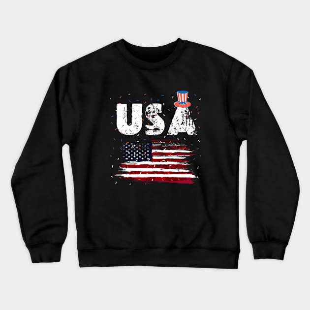 Rainbow American Flag Women Patriotic Shirt 4th of July Memorial  Patriotic style retro vintage 80s Crewneck Sweatshirt by graphicaesthetic ✅